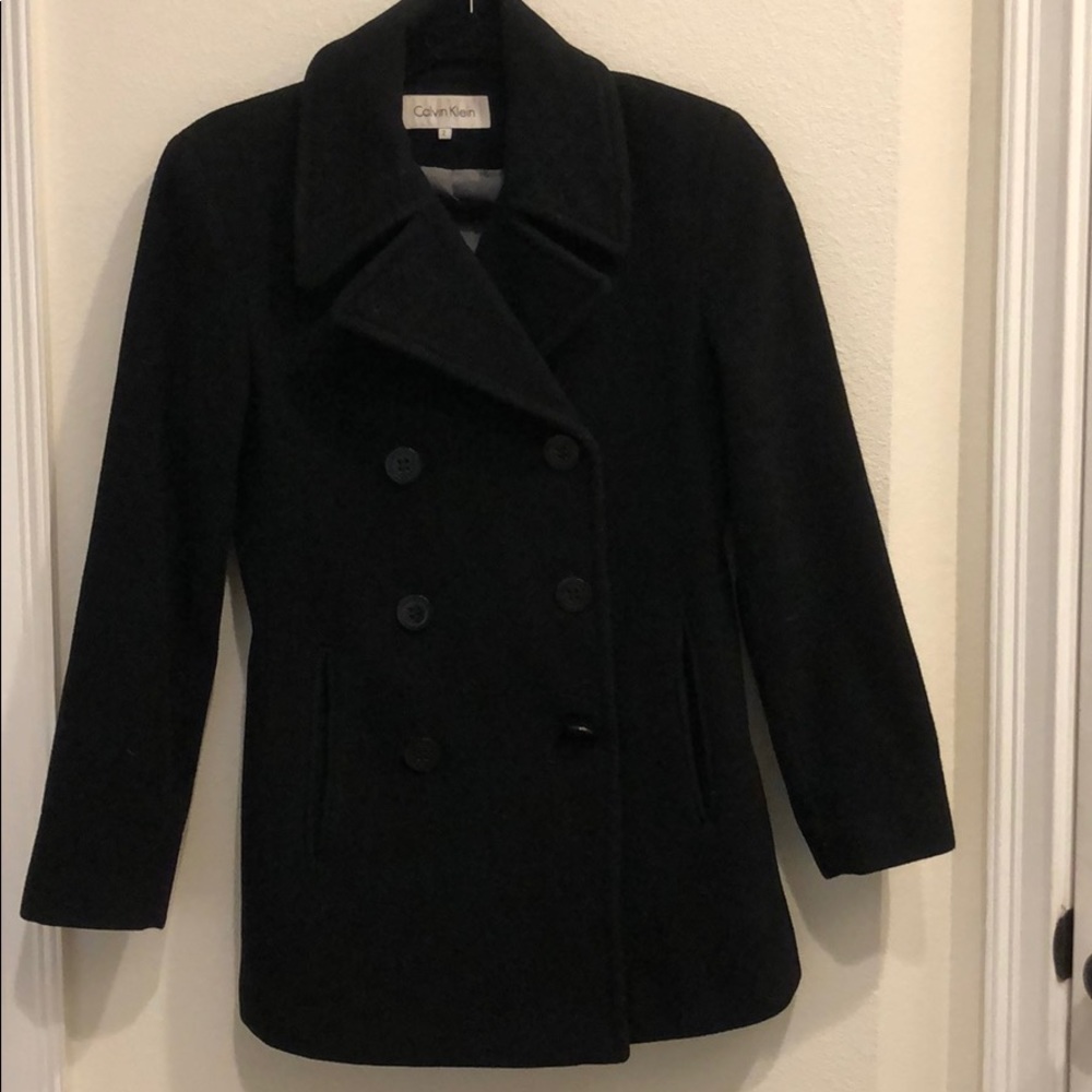 Calvin Klein Women’s Black Pea Coat